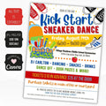 back to school sneaker dance invitation